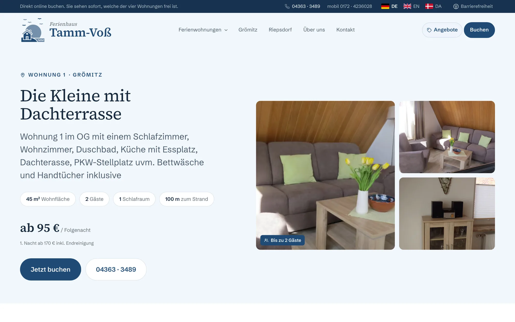 Seite einer Wohnung
