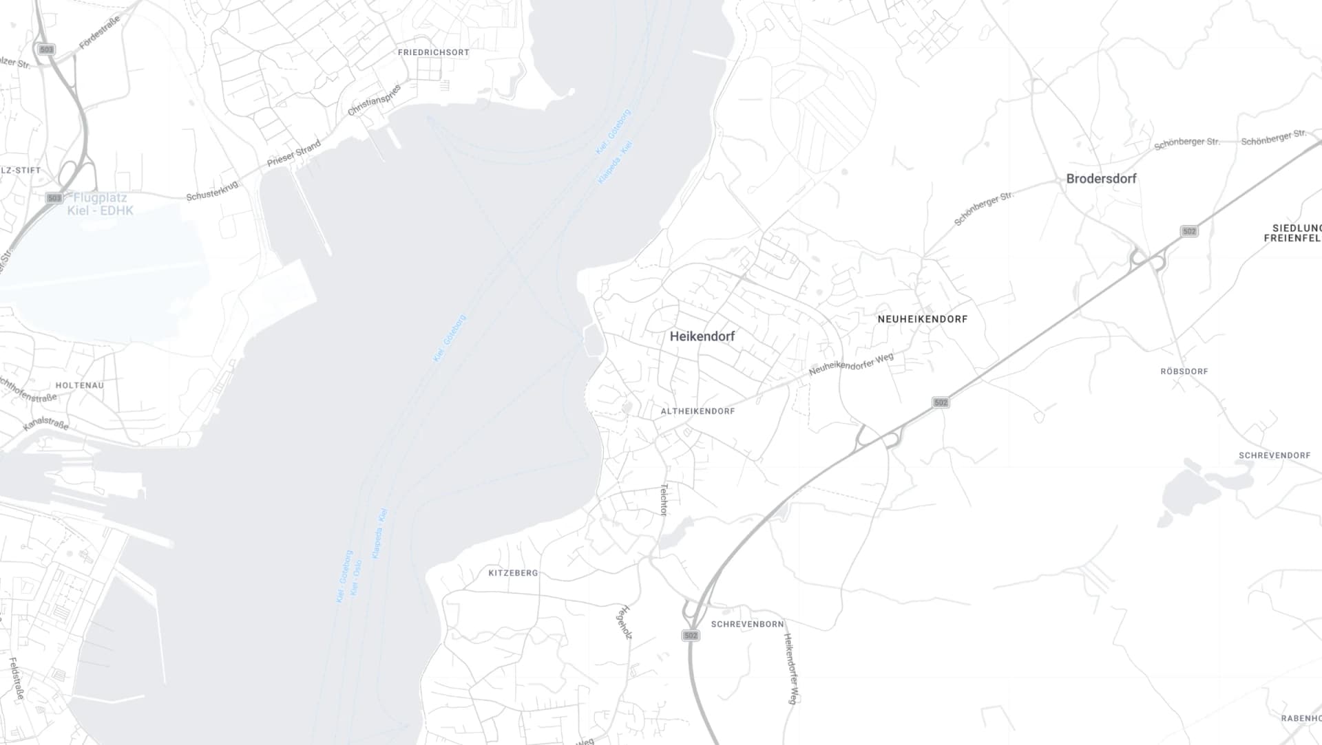 Heikendorf an der Kieler Förde, Lage des Restaurant Möltenort